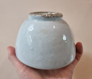 분원말기 순백자 다완